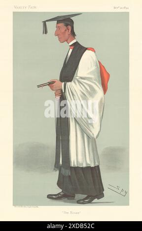 EITELKEIT FAIR SPIONAGE CARTOON Rev Francis Paget 'The House' Klerus. Theologe 1894 Stockfoto