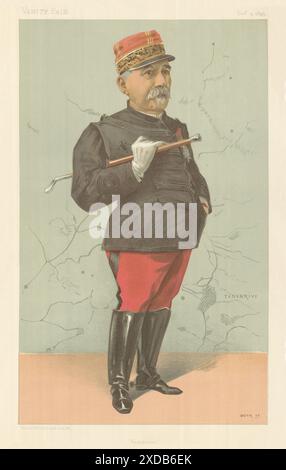 EITELKEIT FAIR SPION CARTOON General Jacques Duchesne 'Madagaskar' von GUTH 1895 Stockfoto