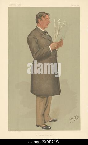 EITELITY FAIR SPION CARTOON Robert William Hanbury 'A Financial Secretary' 1896 Stockfoto