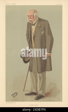 EITELKEIT FAIR SPION CARTOON George Archibald Leach 'ein Landwirt' Ingenieur 1896 Stockfoto