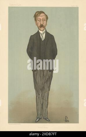 EITELKEIT-SPION-CARTOON George Augustus Moore „Esther Waters“. Autor 1897 Stockfoto