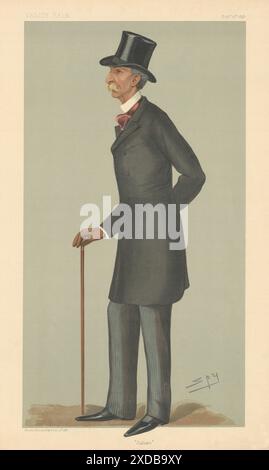 EITELKEIT FAIR SPIONAGE CARTOON General 'Julian' Hamilton Hall. Military 1898-Druck Stockfoto