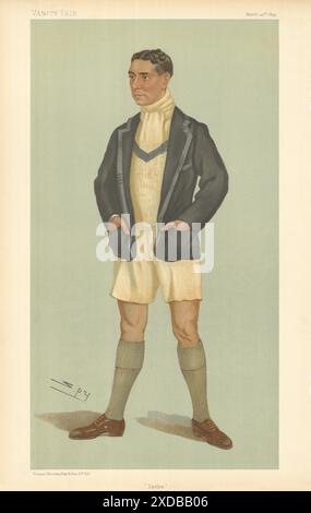 DER EITELSPIONAGE-CARTOON Mr. Harcourt Gilbey Gold "Tarka". Rudern 1899 Print Stockfoto