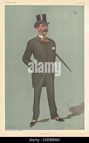 VANITY FAIR SPIONAGE-CARTOON Arthur Annesley, Viscount Valentia 'Oxford City' MP 1899 Stockfoto