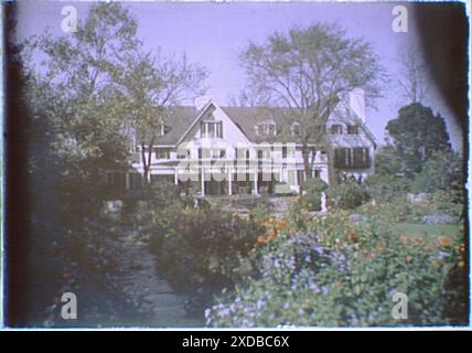 Gelände und Residenz des Myron C. Taylor Anwesens, Locust Valley, Long Island, New York. Genthe Fotosammlung. Stockfoto