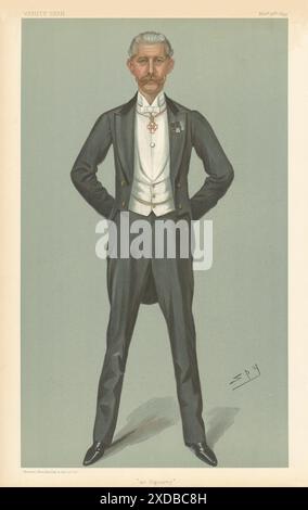 VANITY FAIR SPY CARTOON Captain George Londsay Holford MVO 'an equerry' 1899 Stockfoto