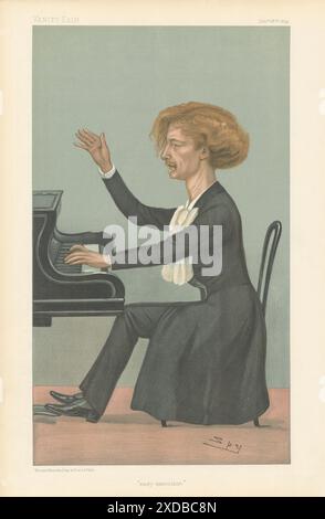 EITELKEIT, SPIONAGE, CARTOON Ignacy Jan Paderewski, „Easy execution“. Musik 1899 Stockfoto