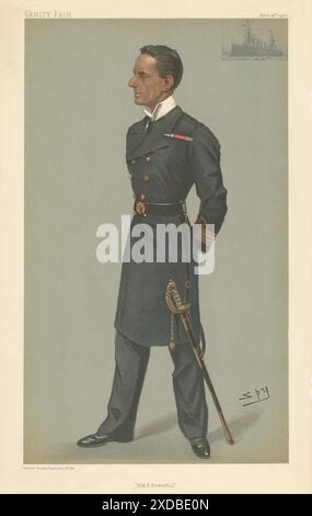 VANITY FAIR SPION CARTOON Hedworth Meux (né Lambton) „HMS Powerful“ Navy 1900 Stockfoto