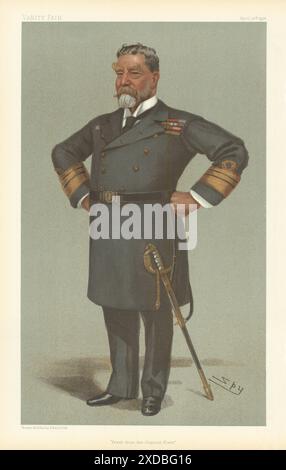 EITELKEIT, FAIRER SPION-CARTOON, Vizeadmiral Harry Rawson. Frisch von der Channel Fleet 1901 Stockfoto