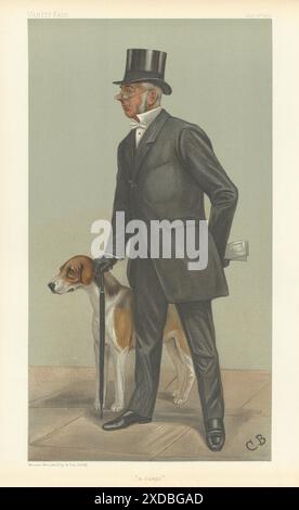 EITELKEIT UND SPIONAGE, CARTOON Rev. Cecil Legard, "ein Richter". Klerus. Hunderichter 1901 Stockfoto