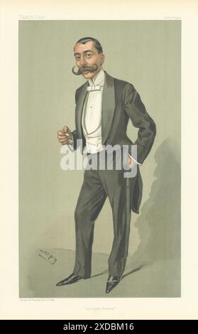 FRISIERKOMMANDO-SPION-CARTOON Arthur Doisy, 'The Japan Society', 1902 Jahre alt Stockfoto