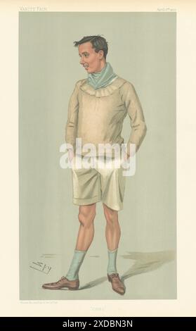 EITELMÄRCHEN-SPION-CARTOON Captain Wilfrid Hubert Chapman 'CUBC' Cambridge Ruder 1903 Stockfoto