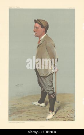 VANITY FAIR SPY CARTOON Harold Horsfall Hilton 'Hoylake'. Golfer 1903 Print Stockfoto