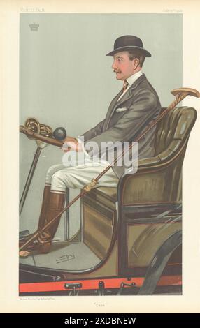 VANITY FAIR SPY CARTOON Earl of Shrewsbury & Talbot 'Taxis'. Automobile 1903 Stockfoto