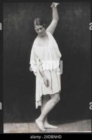 Isadora Duncan tanzt. Genthe Fotosammlung. Stockfoto