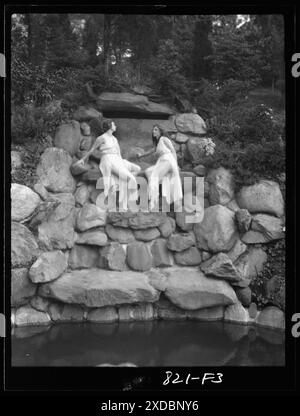 Marion Morgan Tänzerinnen. Genthe Fotosammlung. Stockfoto