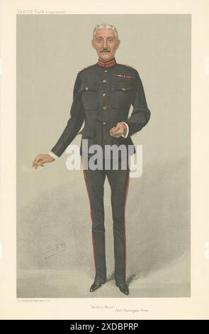 MAKE-UP-SPION-CARTOON Colonel Barrington Foote „Military Music“ 1905 Stockfoto