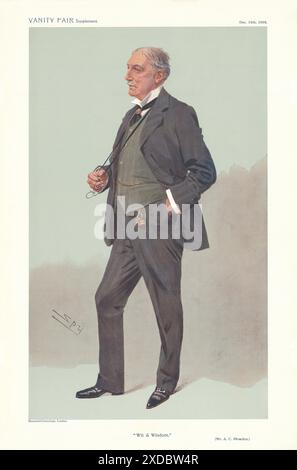 EITELKEIT FAIR SPION CARTOON Alfred Chichele Plowden 'Wit & Wisdom' Law 1908 Print Stockfoto