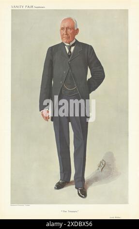 EITELKEIT FAIR SPIONAGE CARTOON Lord Welby "das Schatzamt" Ständiger Sekretär 1910 Stockfoto