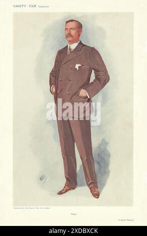 SPY-ZEICHENTRICKFILM Col John McAusland Denny „Philip“ Kilmarnock MP 1910 Stockfoto