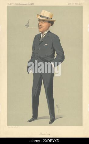 EITELKEIT-SPION-CARTOON Mr. Laurence Irving. Theaterschauspieler. Nach WH 1912 drucken Stockfoto