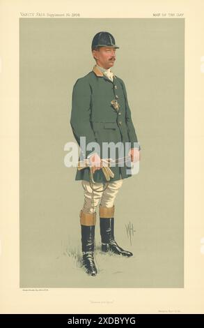 EITELKEIT FAIR SPION CARTOON Herr Malcolm Burr "Wissenschaft und Sport" Fahrer. Bis WH 1913 Stockfoto