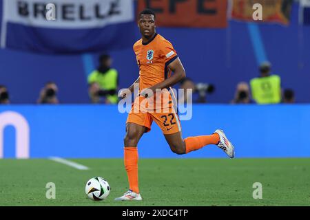 Leipzig, Deutschland. Juni 2024. Fussball UEFA EURO 2024 Gruppenphase 2. Spieltag Niederlande - Frankreich am 21.06.2024 im Leipzig Stadion in Leipzig Denzel Dumfries ( Niederlande ) Foto: Revierfoto Credit: ddp Media GmbH/Alamy Live News Stockfoto