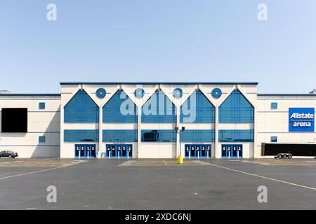 Die Allstate Arena ist eine Mehrzweckhalle in den Vororten von Chicago mit einer Kapazität von 18.500 Personen und Heimstadion des Hockeyteams Chicago Wolves. Stockfoto