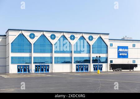 Die Allstate Arena ist eine Mehrzweckhalle in den Vororten von Chicago mit einer Kapazität von 18.500 Personen und Heimstadion des Hockeyteams Chicago Wolves. Stockfoto