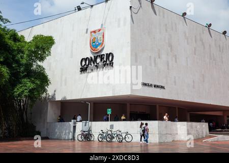 Cali, Kolumbien - 17. Juni 2024: Cali Council Building im Gemeindeverwaltungszentrum CAM Stockfoto