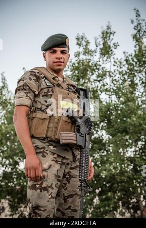 Amman, Jordanien - 9. Juni 2024: Jordanisches Jubiläum des Königs Abdullah. Stockfoto