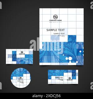 Künstlerische Geschäft Schreibwaren Vektor Design Illustration Stock Vektor