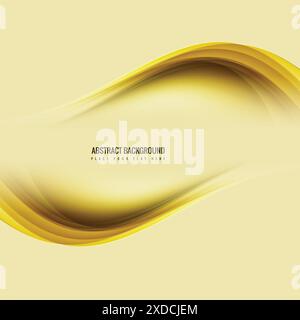 Gelber welliger Hintergrund Vektor-Design-Illustration Stock Vektor
