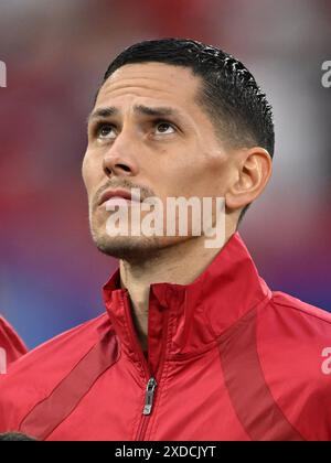 GELSENKIRCHEN - Sasa Lukic von Serbien während des Gruppenspiels C der UEFA EURO 2024 zwischen Serbien und England am 16. Juni 2024 in der Veltins Arena in Gelsenkirchen. ANP | Hollandse Hoogte | Gerrit van Keulen Stockfoto