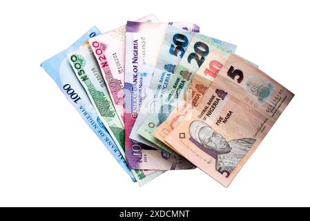 Banknoten Geldwährung Nigerias Stockfoto