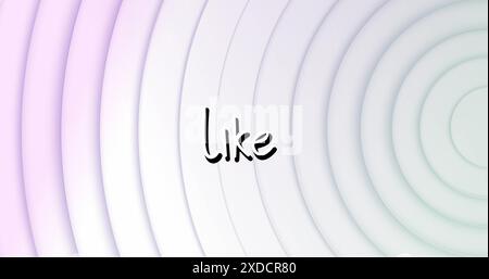 Bild von ähnlichem Text über weißem Hintergrund mit pulsierenden Kreisen Stockfoto