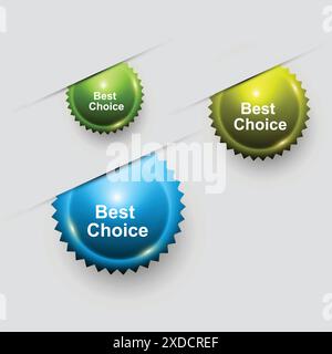 Bunte Aufkleber Vektor-Design-Illustration Stock Vektor