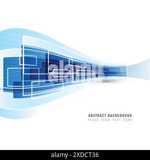 Blaue Technologie Hintergrund Vektor Design Illustration Stock Vektor