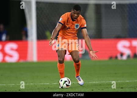 Denzel Dumfries (Niederlande) während des Spiels zur UEFA Euro Deutschland 2024 zwischen den Niederlanden 0-0 Frankreich im Stadion Leipzig am 21. Juni 2024 in Leipzig. Quelle: Maurizio Borsari/AFLO/Alamy Live News Stockfoto