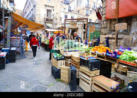 Straßenmarkt in Palermo Sizilien Italien Stockfoto