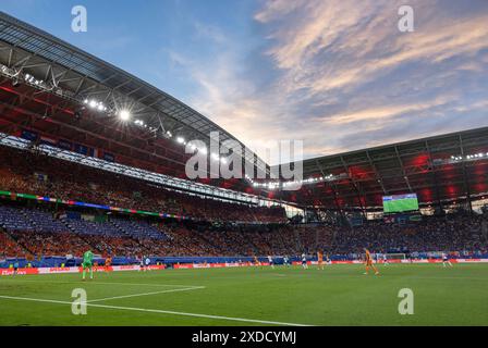 Leipzig. Juni 2024. Das Foto vom 21. Juni 2024 zeigt das Spiel der Gruppe D der UEFA Euro 2024 zwischen Frankreich und den Niederlanden in Leipzig. Quelle: Bai Xuefei/Xinhua/Alamy Live News Stockfoto