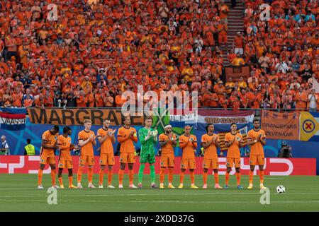 Leipzig, Allemagne. Juni 2024. Team Niederlande während der UEFA Euro 2024, Gruppe D, Fußballspiel zwischen den Niederlanden und Frankreich am 21. Juni 2024 in der Red Bull Arena in Leipzig, Deutschland - Foto Jean Catuffe/DPPI Credit: DPPI Media/Alamy Live News Stockfoto