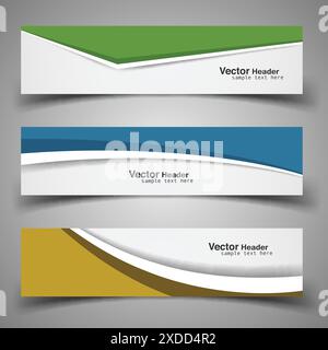 Moderne Banner Vorlage Set Vektor Design Illustration Stock Vektor