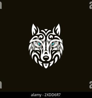 wolf Ornament Tribal Logo Vektor Vorlage Stock Vektor