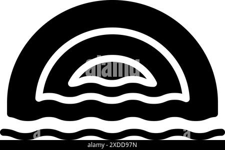 Symbol für Tiefe, Tiefe Stock Vektor