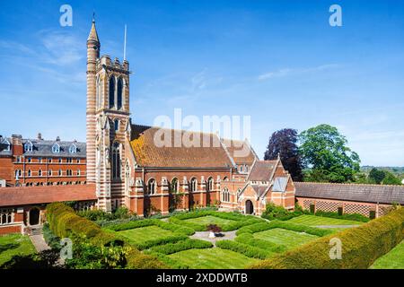 Stanbrook Abbey, ein ehemaliges Kloster, heute Teil des Stanbrook Abbey Hotels in Callow End, Worcester, Worcestershire Stockfoto