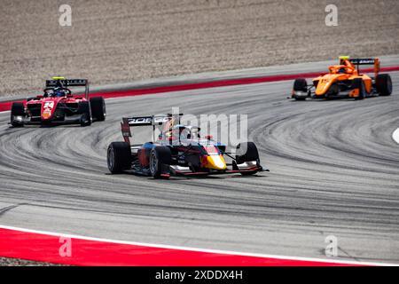 10 GOETHE Oliver (ger), Campos Racing, Dallara F3 2019, Action während der 5. Runde der FIA Formel-3-Meisterschaft 2024 vom 21. Bis 23. Juni 2024 auf dem Circuit de Barcelona-Catalunya, in Montmeló, Spanien - Foto Xavi Bonilla / DPPI Stockfoto