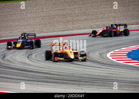 09 DUNNE Alex (irl), MP Motorsport, Dallara F3 2019, Action während der 5. Runde der FIA Formel-3-Meisterschaft 2024 vom 21. Bis 23. Juni 2024 auf dem Circuit de Barcelona-Catalunya, in Montmeló, Spanien - Foto Xavi Bonilla / DPPI Stockfoto