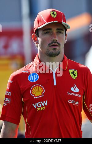 Barcelona, Spanien. Juni 2024. Charles Leclerc (MON) Ferrari. Formel-1-Weltmeisterschaft, Rd 10, großer Preis von Spanien, Samstag, 22. Juni 2024. Barcelona, Spanien. Quelle: James Moy/Alamy Live News Stockfoto