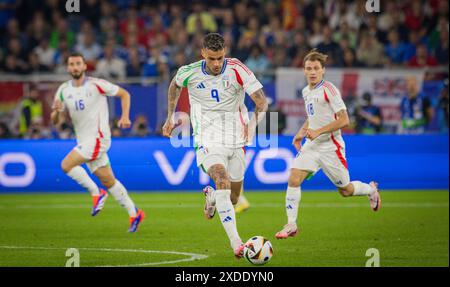 Gelsenkirchen, Deutschland. Juni 2024. Mateo Retegui (ITA) Spain - Italy Spanien - Italy 20.06.2024 Copyright (nur für journalistische Zwecke) by Stockfoto